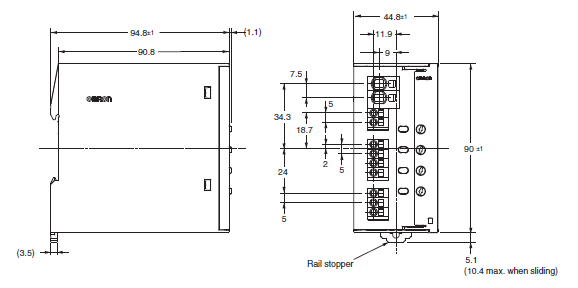 S8V-CP 외형 치수 2 