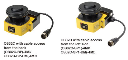 OS32C 케이블 접속 방향 옵션