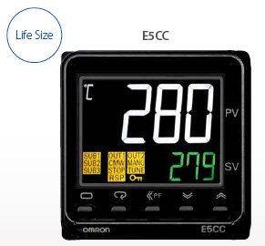 E5CC-800 전면 표시부 실물 크기
