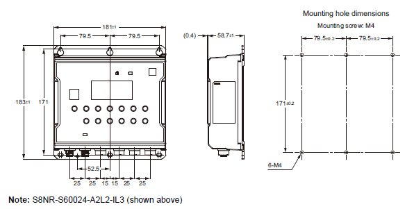 S8NR-S / S8R-BB Dimensions 3 
